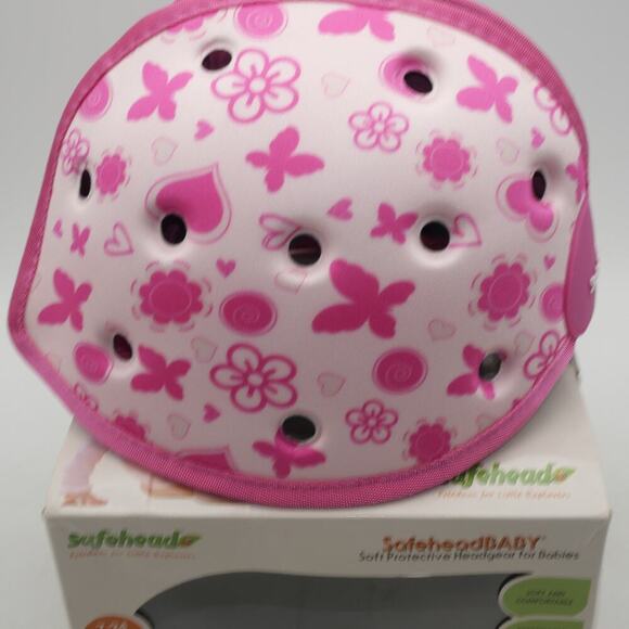 NEW Safehead Soft Protective Headgear Helmet  Baby 7-24 Months Butterfly Pink - Picture 5 of 8
